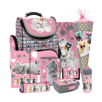 Katze-Cat-Schulranzen-Torniste-Ranzen-Schulrucksack-Rucksack-Set-Schultüte